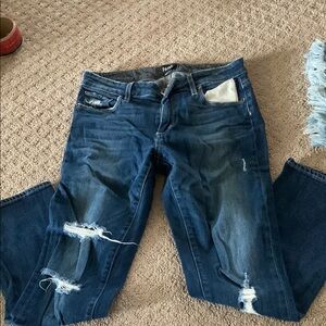 PAIGE Blue Boyfriend Distressed Jeans size 25